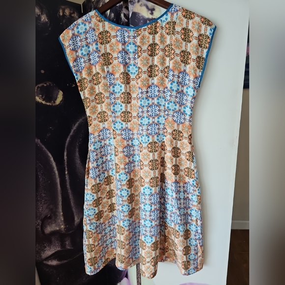 Sundance Womens 8 Modern Heritage Printed Sleeveless 100% Silk Dress - Picture 4 of 8